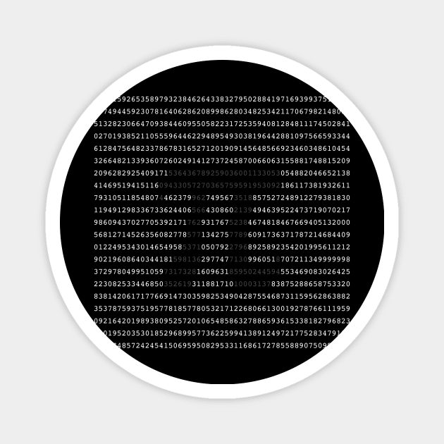 1154 Digits of Pi Magnet by marderofski